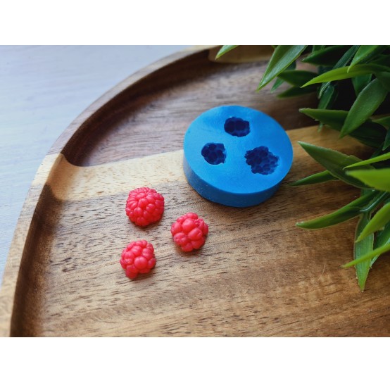 Silicone mold, Raspberry, style 5, S, 3 elements, ~ Ø 0.9-1.2 cm, H:0.6-0.8 cm