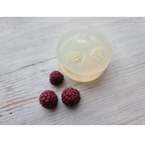 Silicone mold, Raspberry, style 10, 3 elements, ~ Ø 1.3-1.7 cm, H:1.3-1.5 cm