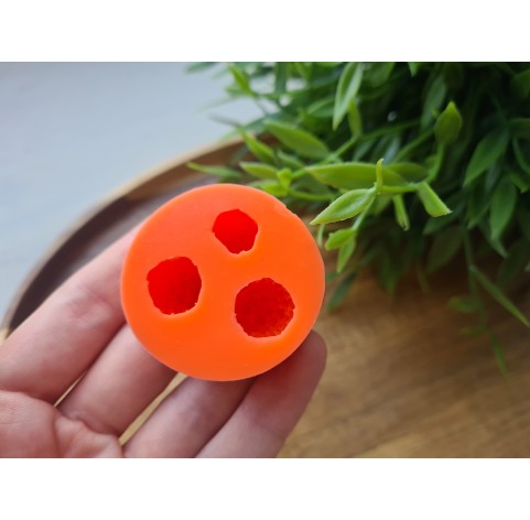 Silicone mold, Raspberry, style 10, 3 elements, ~ Ø 1.3-1.7 cm, H:1.3-1.5 cm