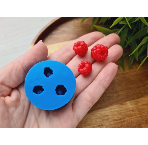 Silicone mold, Raspberry, style 11, inverted, 3 elements, ~ Ø 1.2-1.4 cm, H:1.1-1.4 cm