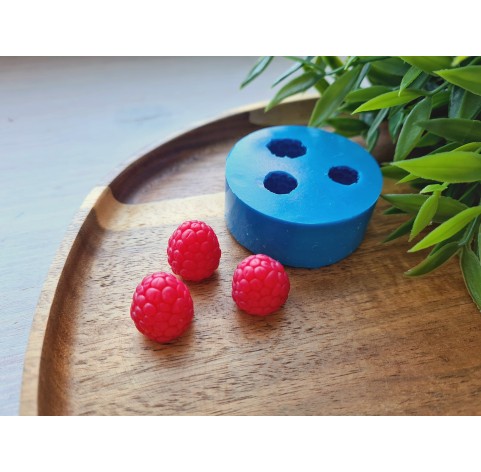 Silicone mold, Raspberry, style 12, 3 elements, ~ Ø 1.5 cm, H:1.8 cm