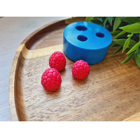 Silicone mold, Raspberry, style 12, 3 elements, ~ Ø 1.5 cm, H:1.8 cm