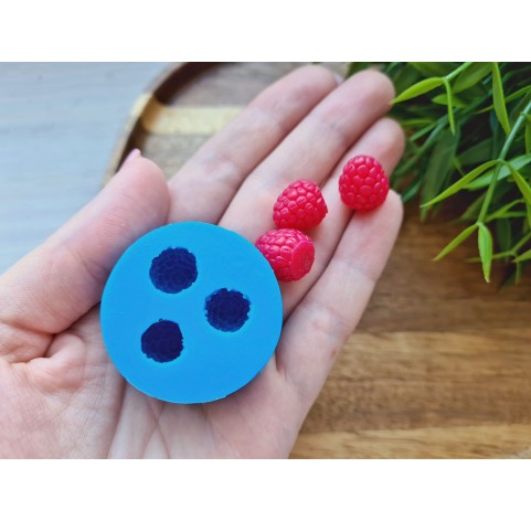 Silicone mold, Raspberry, style 6, 3 elements, ~ Ø 1.2-1.3 cm, H:1.3-1.5 cm