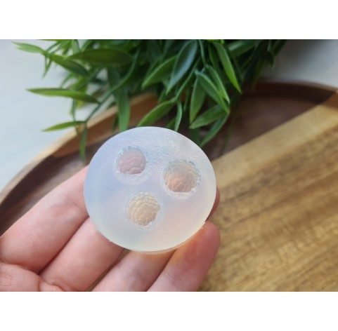 Silicone mold, Raspberry, style 6, 3 elements, ~ Ø 1.2-1.3 cm, H:1.3-1.5 cm