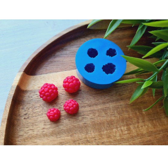 Silicone mold, Raspberry, style 13, 4 elements, ~ Ø 0.9-1.4 cm, H:1-1.3 cm