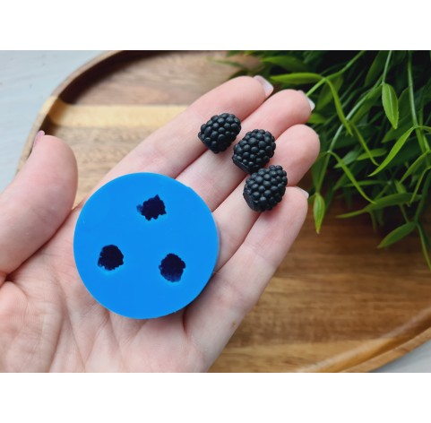 Silicone mold, Blackberry, style 2, 3 elements, ~ Ø 1.1 cm, H:1.3-1.4 cm