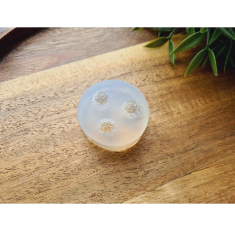 Silicone mold, Blackberry, style 2, 3 elements, ~ Ø 1.1 cm, H:1.3-1.4 cm