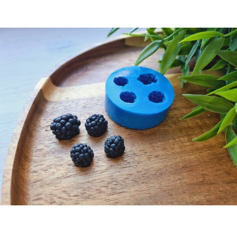 Silicone mold, Blackberry, style 6, 4 elements, ~ Ø 1-1.5 cm, H:0.9-1.1 cm