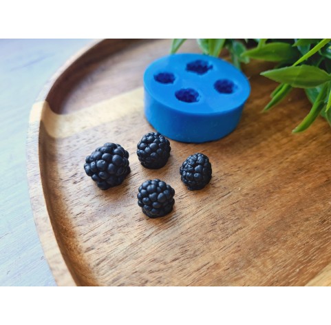 Silicone mold, Blackberry, style 6, 4 elements, ~ Ø 1-1.5 cm, H:0.9-1.1 cm