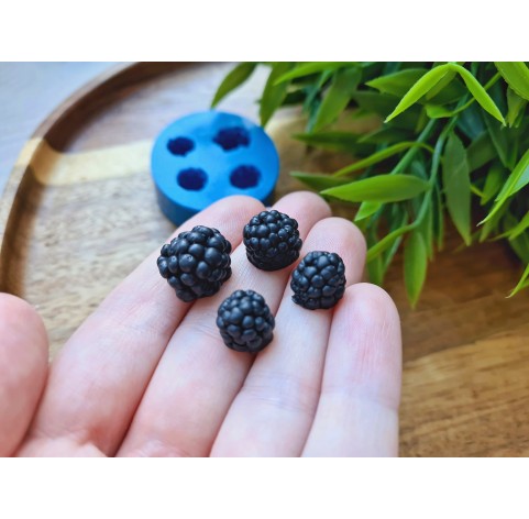 Silicone mold, Blackberry, style 6, 4 elements, ~ Ø 1-1.5 cm, H:0.9-1.1 cm