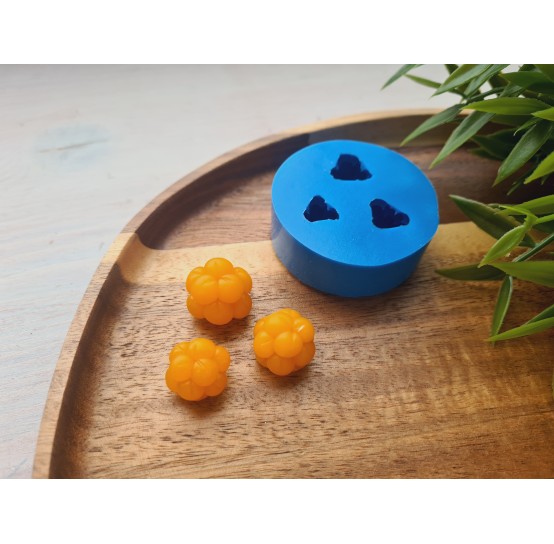 Silicone mold, Cloudberry, style 1, 3 elements, ~ Ø 1.5-1.8 cm, H:1.3-1.5 cm