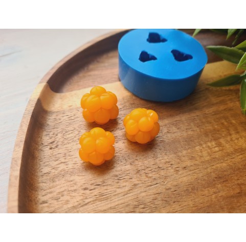 Silicone mold, Cloudberry, style 1, 3 elements, ~ Ø 1.5-1.8 cm, H:1.3-1.5 cm