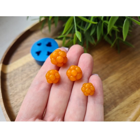 Silicone mold, Cloudberry, style 2, 4 elements, ~ Ø 0.9-1.4 cm, H:0.9-1.3 cm