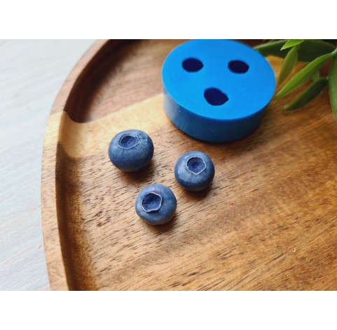 Silicone mold, Blueberry, style 1, 3 elements, ~ Ø 1.1-1.3 cm, H:0.8-1 cm