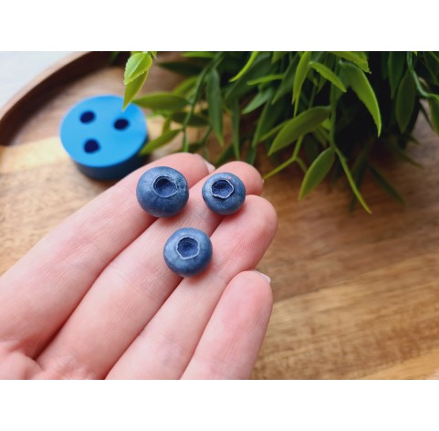 Silicone mold, Blueberry, style 1, 3 elements, ~ Ø 1.1-1.3 cm, H:0.8-1 cm