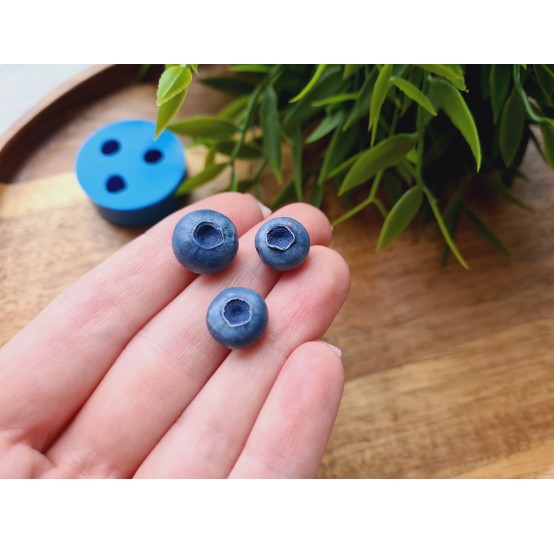 Silicone mold, Blueberry, style 1, 3 elements, ~ Ø 1.1-1.3 cm, H:0.8-1 cm