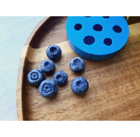 Silicone mold, Blueberry, style 2, 7 elements, ~ Ø 1.1-1.4 cm, H:0.8-1 cm