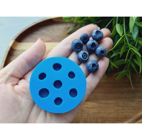 Silicone mold, Blueberry, style 2, 7 elements, ~ Ø 1.1-1.4 cm, H:0.8-1 cm