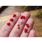 Silicone mold, Strawberry, 1:12 scale, style 19, , 24 elements, ~ 0.2-0.7 cm, H:0.1-0.3 cm