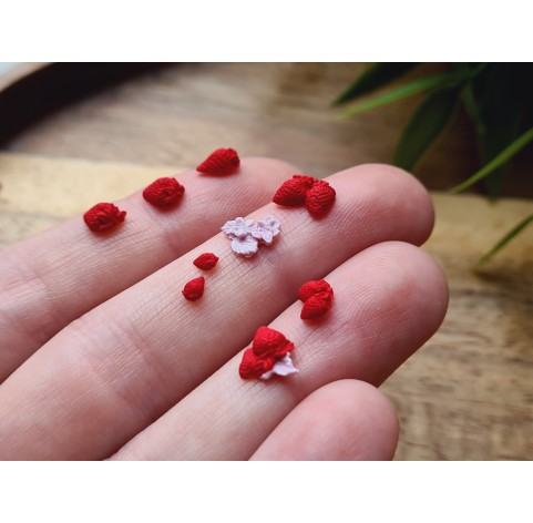 Silicone mold, Strawberry, 1:12 scale, style 19, , 24 elements, ~ 0.2-0.7 cm, H:0.1-0.3 cm