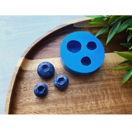 Silicone mold, Blueberry, style 3, 3 elements, ~ Ø 1.4-1.9 cm, H:1-1.1 cm