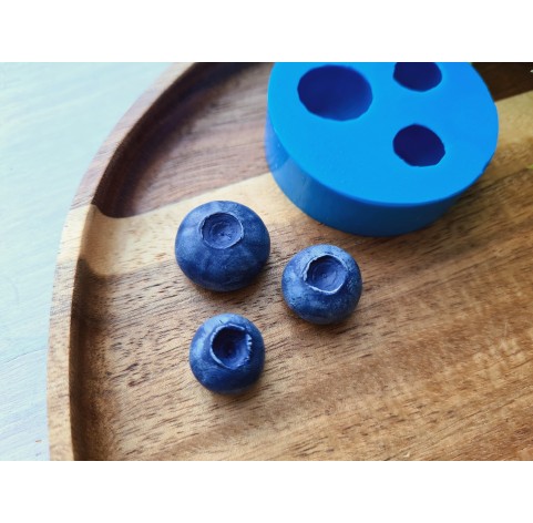 Silicone mold, Blueberry, style 3, 3 elements, ~ Ø 1.4-1.9 cm, H:1-1.1 cm