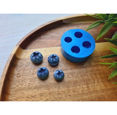 Silicone mold, Blueberry, style 4, 4 elements, ~ Ø 1.2-1.4 cm, H:0.8-1 cm