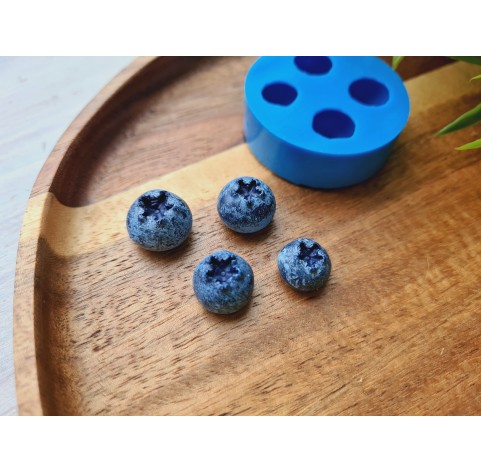 Silicone mold, Blueberry, style 4, 4 elements, ~ Ø 1.2-1.4 cm, H:0.8-1 cm