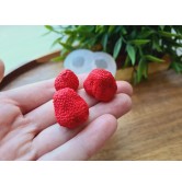 Silicone mold, Strawberry, style 20, 3 elements, ~ Ø 1.5-1.8 cm, H:1.4-1.8 cm