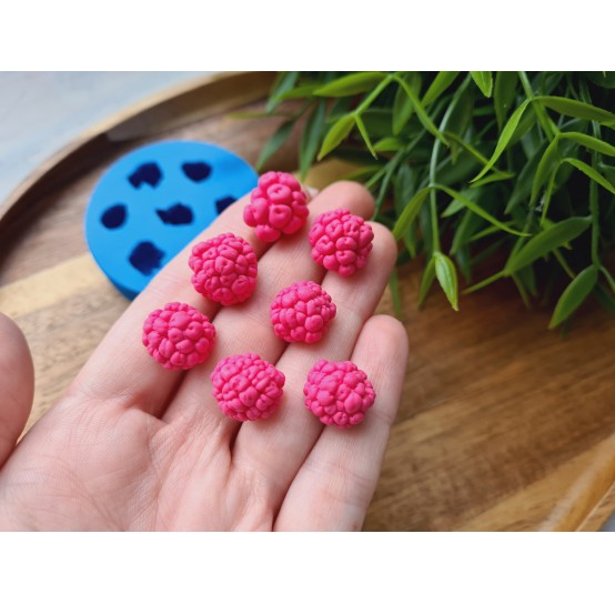 Silicone mold, Raspberry, style 15, 7 elements, ~ Ø 1.3-1.7 cm, H:1-1.2 cm