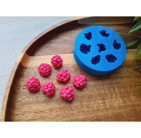 Silicone mold, Raspberry, style 16, 7 elements, ~ Ø 1-1.4 cm, H:1.1-1.3 cm