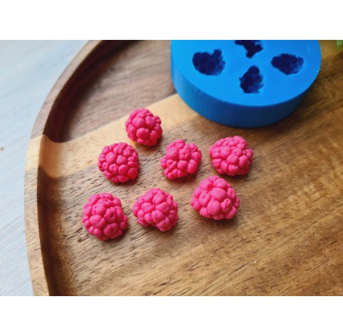 Silicone mold, Raspberry, style 16, 7 elements, ~ Ø 1-1.4 cm, H:1.1-1.3 cm