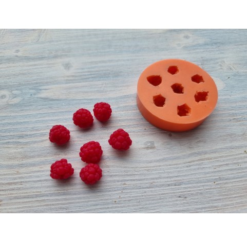 Silicone mold, Raspberry, style 16, 7 elements, ~ Ø 1-1.4 cm, H:1.1-1.3 cm