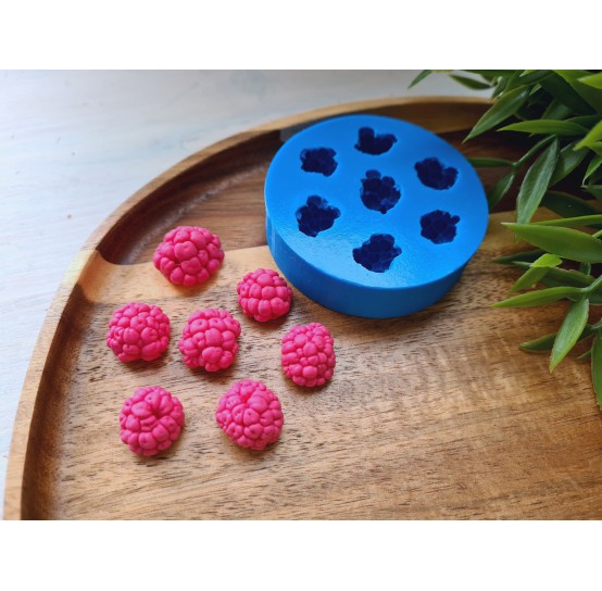 Silicone mold, Raspberry, style 17, 7 elements, ~ Ø 1.5-1.8 cm, H:1.1-1.4 cm