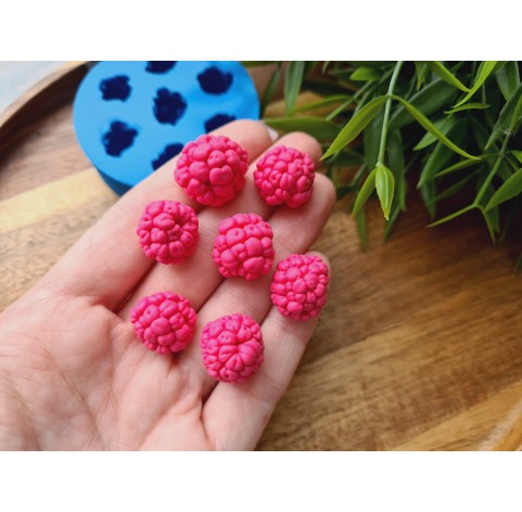 Silicone mold, Raspberry, style 17, 7 elements, ~ Ø 1.5-1.8 cm, H:1.1-1.4 cm