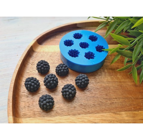 Silicone mold, Blackberry, style, 7 elements, ~ Ø 1.6 cm, H:1.5 cm