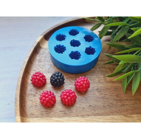 Silicone mold, Blackberry, style, 7 elements, ~ Ø 1.6 cm, H:1.5 cm