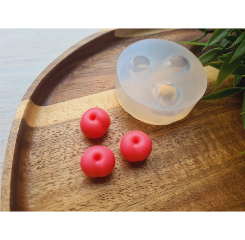 Silicone mold, Cherry, style 5, 3 elements, ~ Ø 1.5 cm, H:1.3 cm