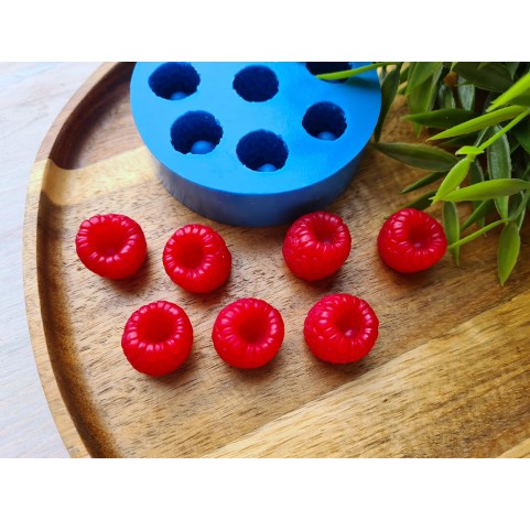 Silicone mold, Raspberry, style 9, inverted, 8 elements, ~ Ø 1.8 cm, H:1.6 cm