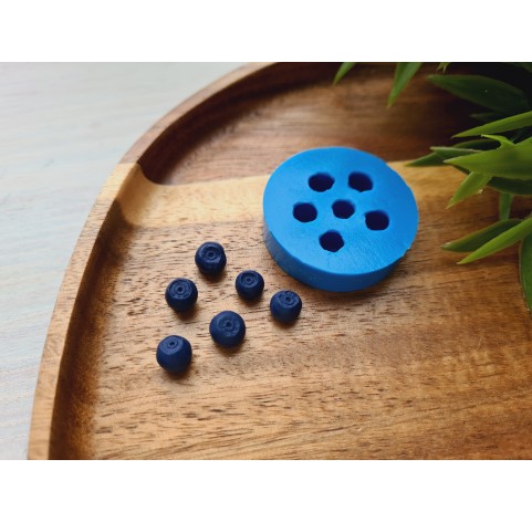 Silicone mold, Blueberry, style 6, mini, 6 elements, ~ Ø 0.6-0.7 cm, H:0.5-0.6 cm