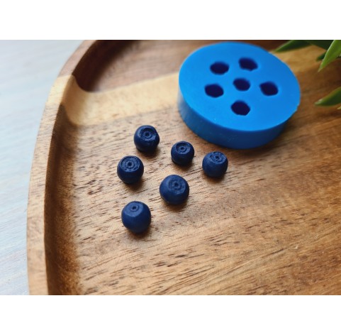 Silicone mold, Blueberry, style 6, mini, 6 elements, ~ Ø 0.6-0.7 cm, H:0.5-0.6 cm