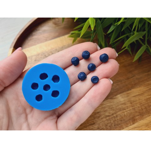 Silicone mold, Blueberry, style 6, mini, 6 elements, ~ Ø 0.6-0.7 cm, H:0.5-0.6 cm