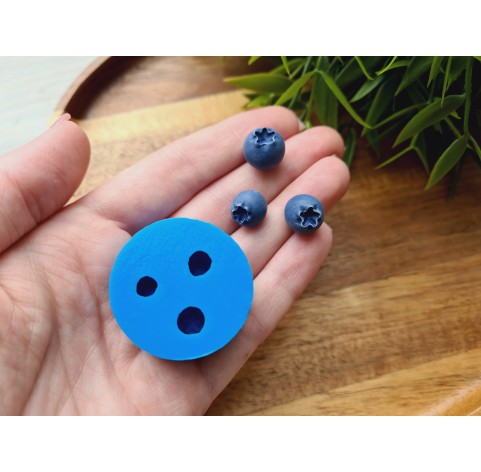 Silicone mold, Blueberry, style 7, 3 elements, ~ Ø 1-1.3 cm, H:1-1.1 cm