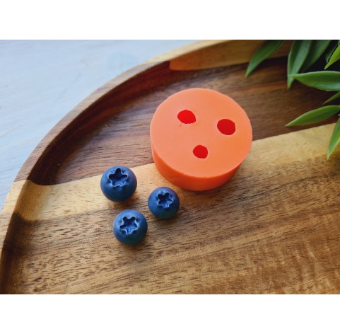 Silicone mold, Blueberry, style 7, 3 elements, ~ Ø 1-1.3 cm, H:1-1.1 cm