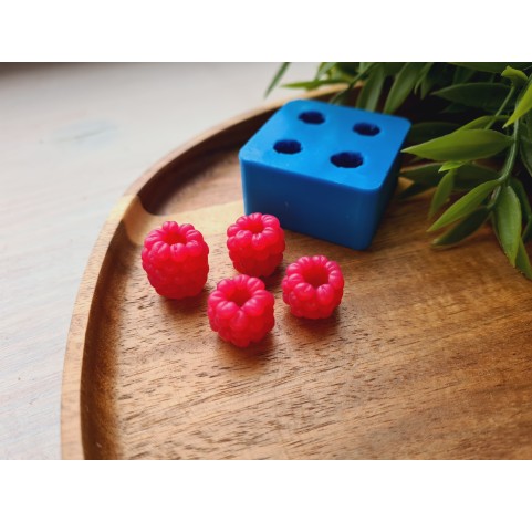 Silicone mold, Raspberry, style 19, inverted, 4 elements, ~ Ø 1.4-1.6 cm, H:1.2-1.7 cm