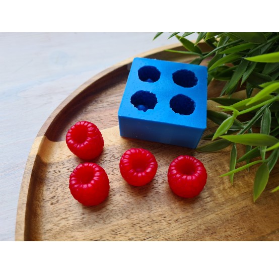 Silicone mold, Raspberry, style 9, inverted, 4 elements, ~ Ø 1.8 cm, H:1.6 cm