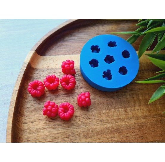 Silicone mold, Raspberry, style 20, inverted, 7 elements, ~ Ø 1.1-1.3 cm, H:0.9-1.1 cm