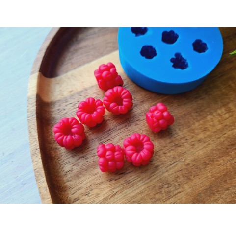 Silicone mold, Raspberry, style 20, inverted, 7 elements, ~ Ø 1.1-1.3 cm, H:0.9-1.1 cm