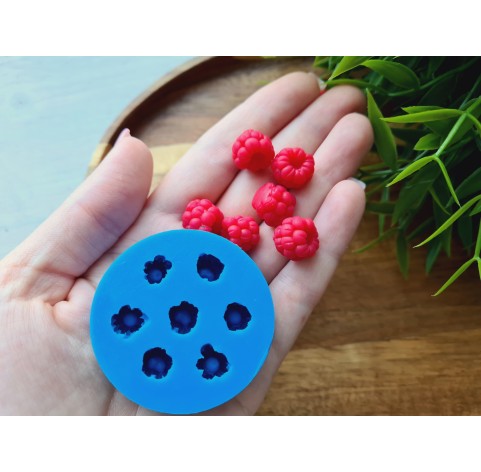 Silicone mold, Raspberry, style 20, inverted, 7 elements, ~ Ø 1.1-1.3 cm, H:0.9-1.1 cm