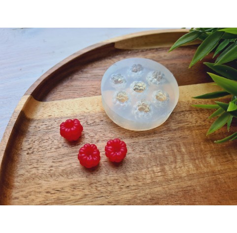 Silicone mold, Raspberry, style 20, inverted, 7 elements, ~ Ø 1.1-1.3 cm, H:0.9-1.1 cm